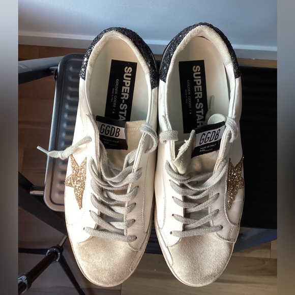 Golden Goose Glitter gold star and glitter black on the back Size 41 - Picture 3 of 4